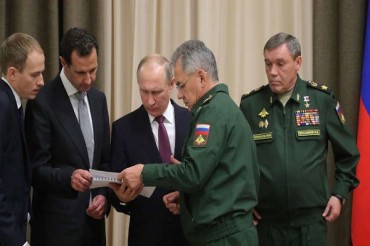 普京突访俄军在叙空军基地并与阿萨德会晤