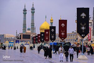 Qom Streets Covered in Black on Eve of Hazrat Zahra Martyrdom Anniversary
