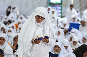 Iranian Pilgrims Reciting Arafah Dua of Imam Hussein (AS) in Arafat