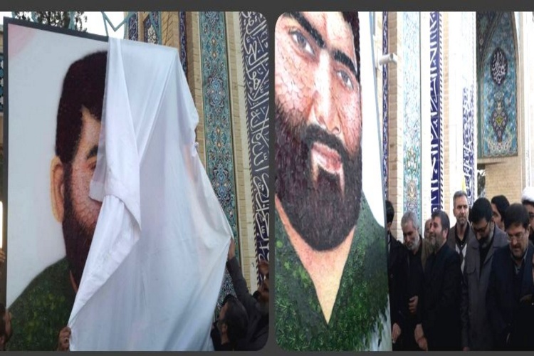 رونمایی از تصویرگری شهید مدافع حرم سبزوار با گلبرگ رونمایی از تصویرگری شهید مدافع حرم سبزوار با گلبرگ