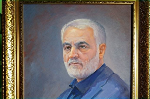 سردار سلیمانی در نقاشی هنرمند آذربایجانی + عکس