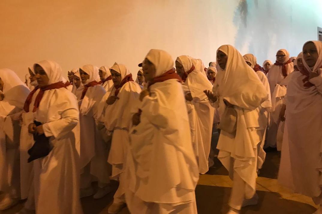 نخستین گروه زائران ایرانی احرام بستند