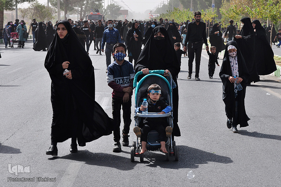 پیاده&zwnj;روی جاماندگان اربعین در دومین شهر زیارت خراسان رضوی برگزار شد