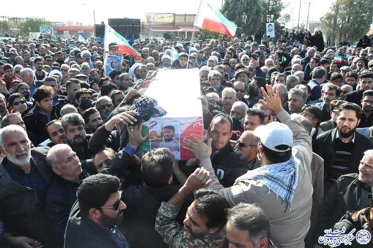 تشییع و خاکسپاری شهید مدافع امنیت «حسن براتی» کاشمر