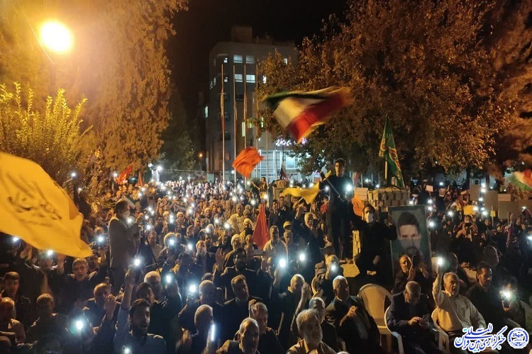 اجتماع یاوران انقلاب کاشمر به مناسبت گرامیداشت شهدای امنیت و حادثه تروریستی حرم  شاهچراغ(ع)