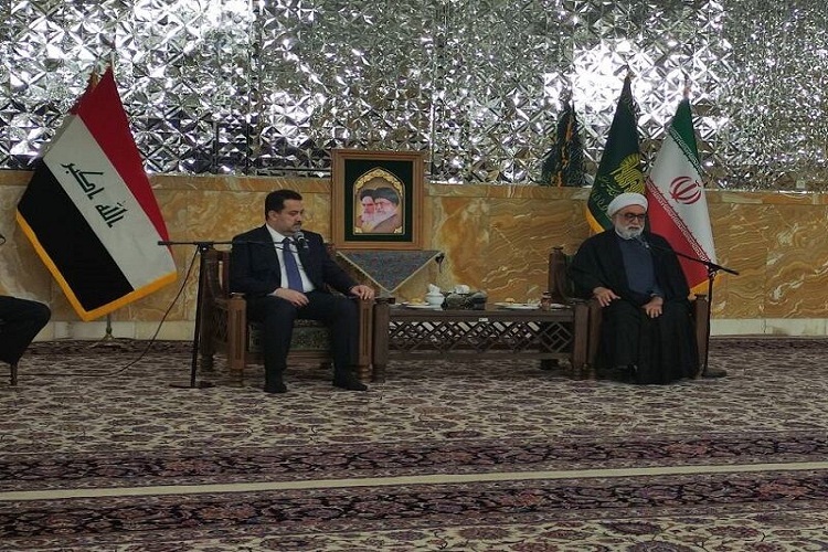 حجت‌الاسلام‌والمسلمین احمد مروی، تولیت آستان قدس رضوی، در دیدار با نخست‌وزیر عراق