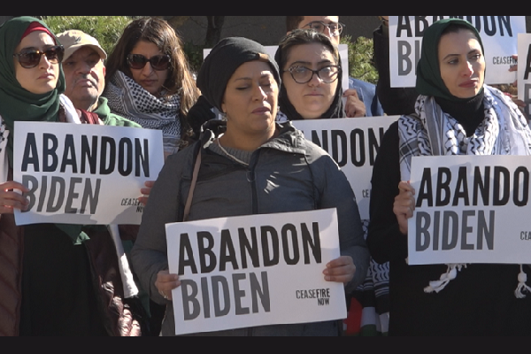 اقدام  فعالان مسلمانان آمریکا علیه سیاست‌های ضدفلسطینی  بایدن