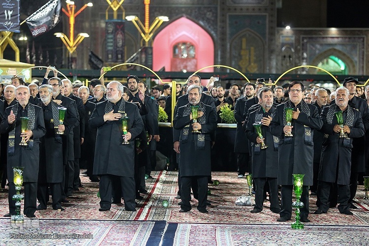 مراسم خطبه‌خوانی شب عاشورا در حرم مطهر رضوی