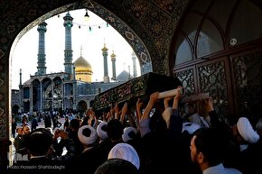 آیین تشییع پیکر استاد حشمت‌پور در قم