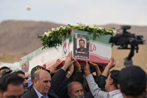 عکس | آیین تشییع پیکر مطهر شهید سید اسدالله طاهری در خرم‌آباد