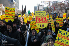 راهپیمایی مردم مشهد در پی شهادت سردار 